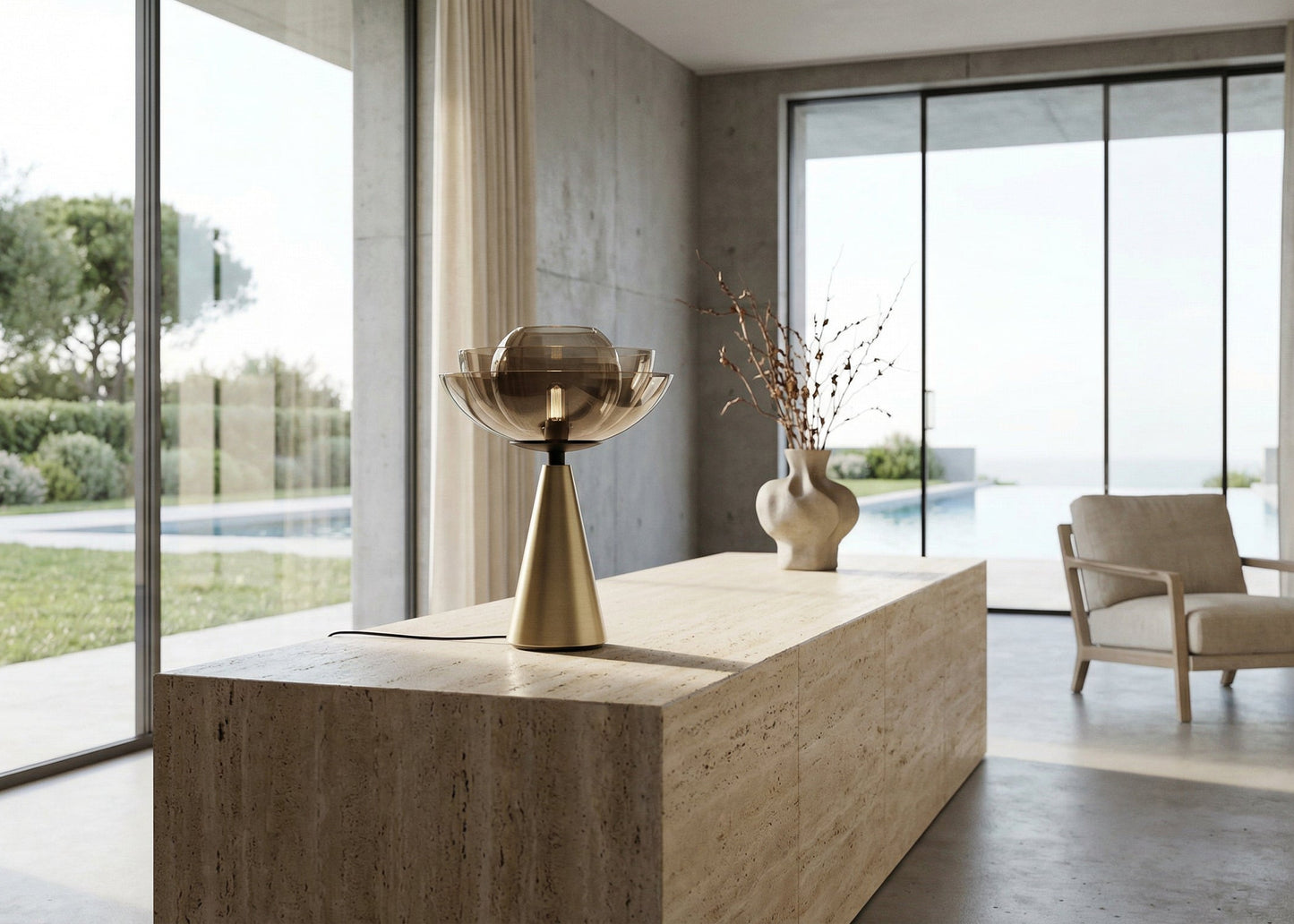 Lotus table lamp design by Serena Confalonieri