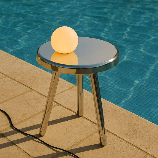 Alby small table with light